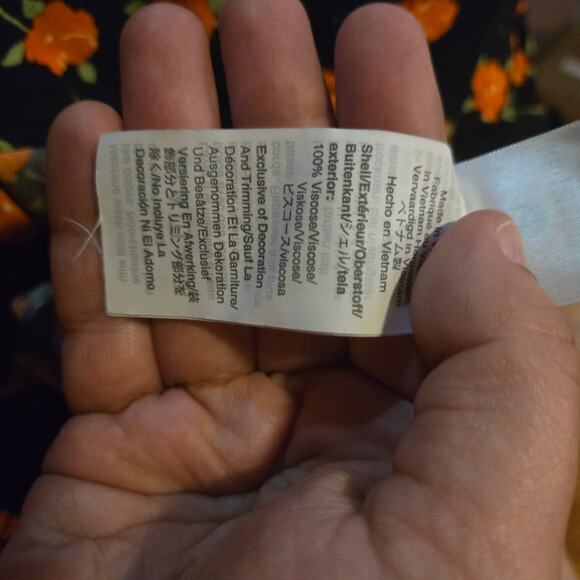 J crew top womens size xs blue orange popover in poppy fields blouse - Picture 4 of 7